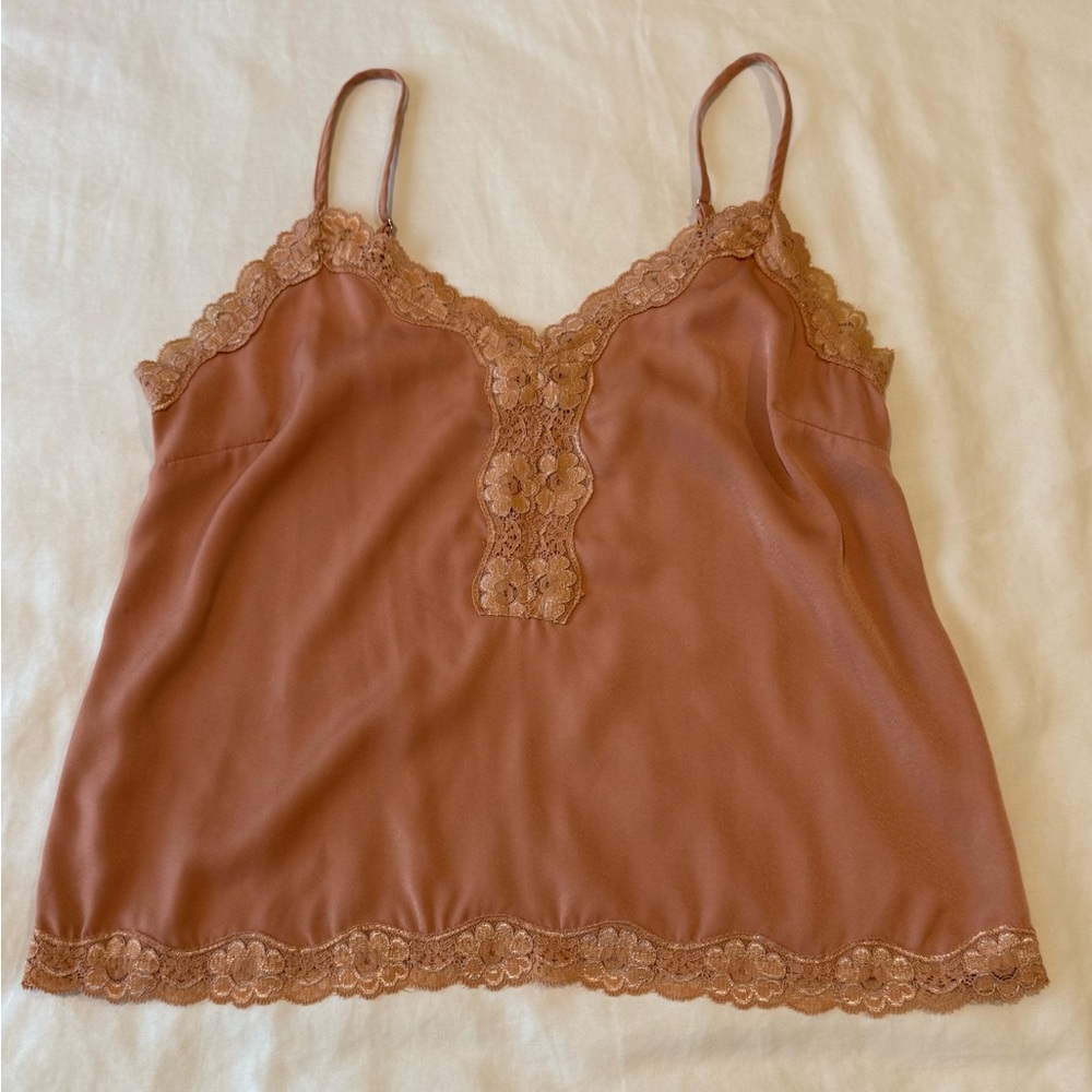 Brown Lace Camisole Top
